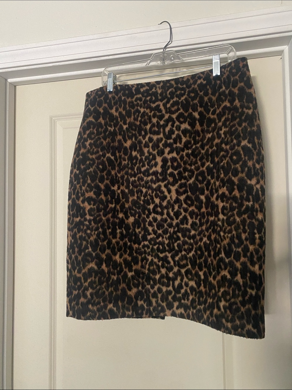 Talbots Leopard Print Pencil Skirt - Brown/Black size 14